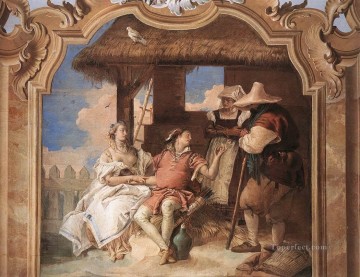 Giovanni Battista Tiepolo Painting - Villa Valmarana Angélica y Medoro con los pastores Giovanni Battista Tiepolo